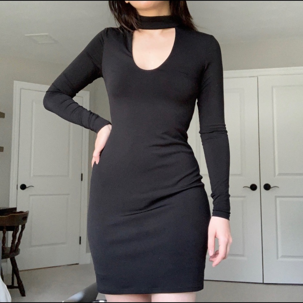 Black mini dress